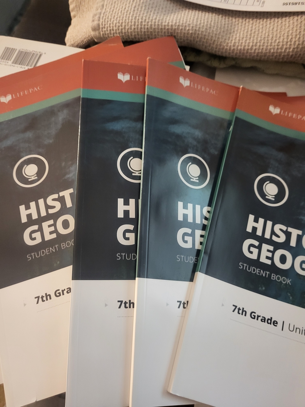 Lifepac History & Geography 7th Grade Student Bks ONLY UNITS 6-10 &TEACHERS GUID